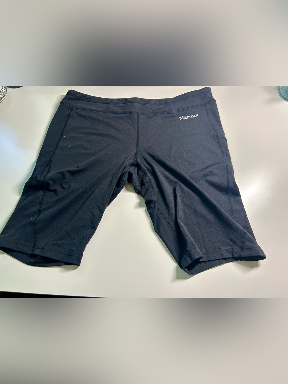 Great condition women’s Marmot black athletic/cycling shorts, size large